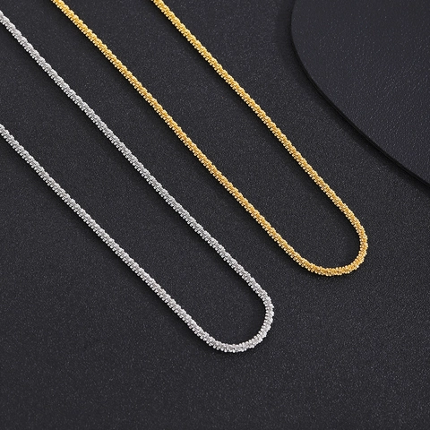 Collier Chaîne Chou-Fleur En Acier Inoxydable Lien De Clavicule Texturé Minimaliste Femmes Bijoux Élégants