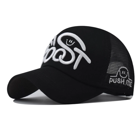 Cappello Da Baseball In Cotone Lavato Con Rete Ricamo 3D Boost Traspirante Trucker Hat Retro Outdoor Regolabile
