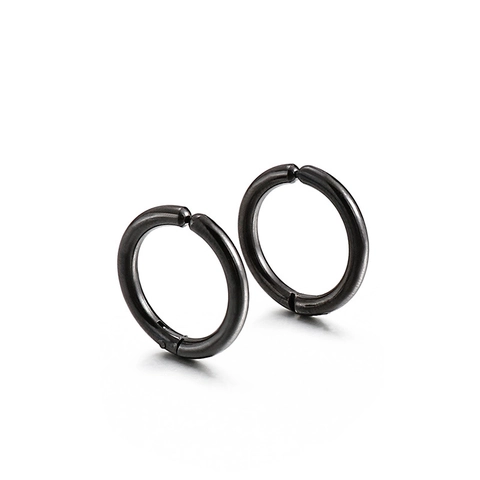 Pendientes De Aro De Acero Inoxidable De Titanio Sin Perforación Clips De Oreja Minimalista Estilo Punk