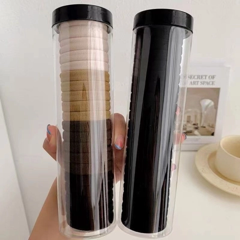 High Elastic Hair Ties Seamless Thickened Fabric Ponytail Holder Simple Canned Storage Accessories For Women Girls
