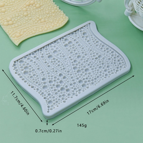 Silicone Cake Mold Bubble Artificial Pearl Wave Texture Fondant Sugarcraft DIY Baking Tool Dessert Border Decoration