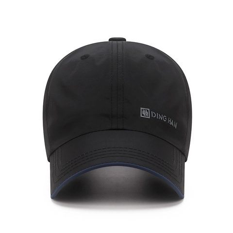 Unisex Baseball Cap Quick Dry Polyester Reflective Letter Print Breathable Outdoor Sun Protection Summer Sport Hat