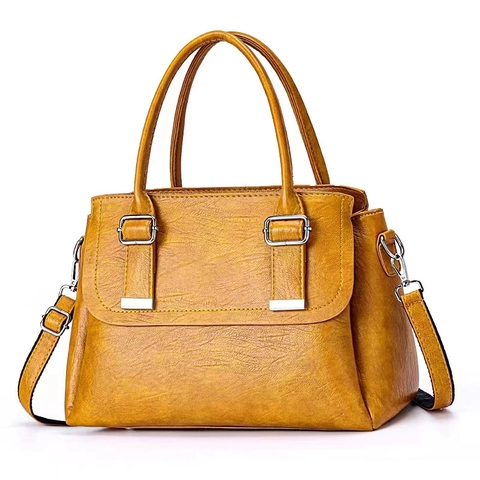 Women PU Leather Crossbody Bag Handbag Square Top Handle Solid Color Fashion Commuter With Adjustable Shoulder Strap