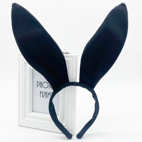 Oreilles De Lapin Serre-tête Mignon Peluche Satin Longue Oreille De Lapin Bandeau Pour Cosplay Fête Halloween Costume Femmes Accessoires