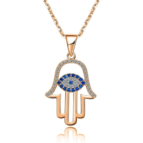Hamsa Hand Böser Blick Halskette 925 Sterling Silber Mit Zirkonia Zierlicher Schutzschmuck Für Damen Mädchen Geschenkidee