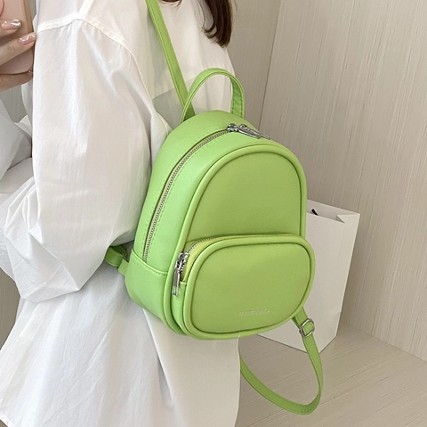 Mini Zaino Da Donna Pelle PU Moda Semplice Piccolo Zaino Da Viaggio Per Uso Quotidiano Leggero