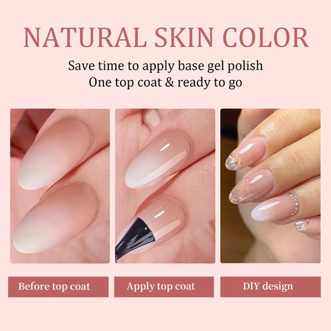 Soft Gel Nail Tips Gradient Ombre Press On Nails French Style Seamless Removable Artificial False Nails For Women