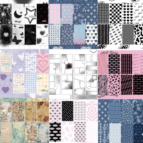 Dekorative Aufkleber PVC Matt Wasserdicht DIY Scrapbooking Journaling Material Für Handy Tablet Hüllen Ästhetik Vintage Y2K