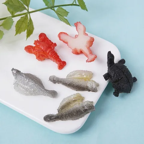 Miniatur Simulation Seefisch Modelle Wassertier Hummer Schildkröte Fisch PVC DIY Mikro Landschaft Dekor Fotografie Requisiten