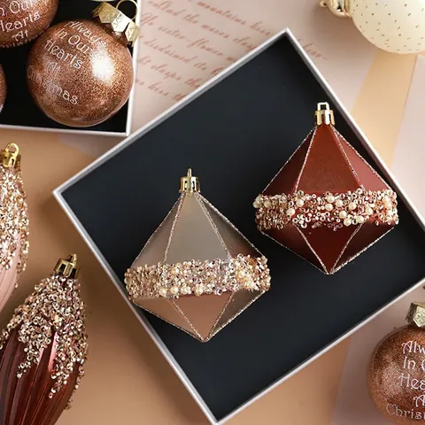 Addobbi Per Albero Di Natale Palline Set Plastica Glitter Künstliche Perle Pendenti Per Decorazioni Festive Casa