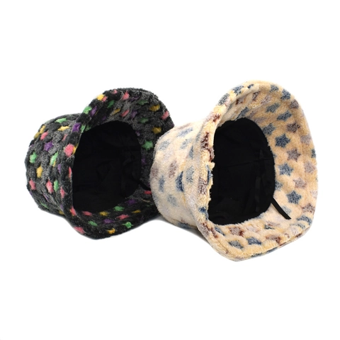 Cappello Alla Pescatora Peluche Motivo Stelle Spesso Caldo Inverno Esterno Viaggio Protezione Solare Donne Uomini