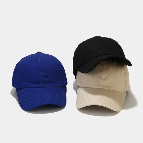 Gorra De Béisbol Lisa Sarga De Algodón Color Sólido Hebilla Ajustable Protección Solar Sombrero Deporte Informal Unisex