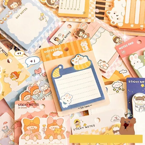 Notas Adhesivas Con Forma De Dibujos Animados Bloc De Notas De Papel Autoadhesivo Para Scrapbooking Planificador