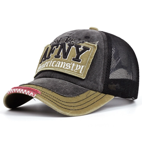 Cappello Trucker In Cotone Lavato Vintage Con Retro In Rete Traspirante Cappellino Da Baseball Regolabile Patchwork Sport Outdoor