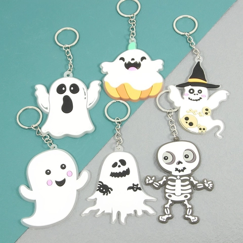 Cartoon-stil Kürbis Schädel Silikongel Halloween Unisex Schlüsselanhänger