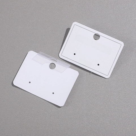 Weiße Ohrring Display Karten Papier Schmuckverpackung Anhänger Für 925 Sterling Silver Earring Post Ohrstecker
