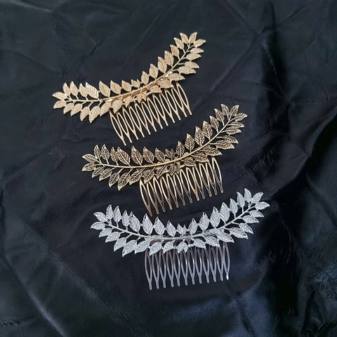 Peineta De Pelo Vintage Con Forma De Hoja Aleación Metal Elegante Tocado Boda Novia Accesorios De Joyería Para El Cabello Para Mujeres