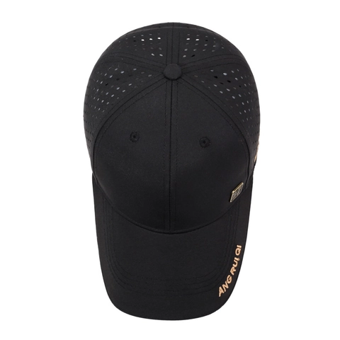 Breathable Polyester Mesh Baseball Cap Laser Cut Ventilation Letter Embroidery Outdoor Sports Leisure Sun Hat