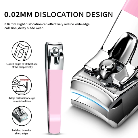 Stainless Steel Manicure Pedicure Tool Including Cuticle Nipper Nail Clipper And Double Headed Pusher With Colorful Handle