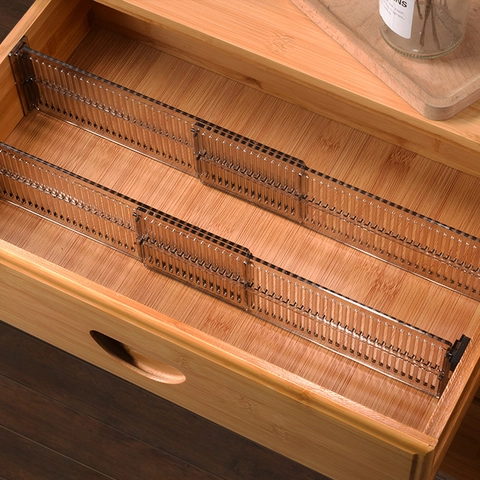 Verstellbare Schubladenteiler Ausziehbar Transparent PS Kunststoff Organizer Für Unterwäsche Socken Kleiderschrank Küche