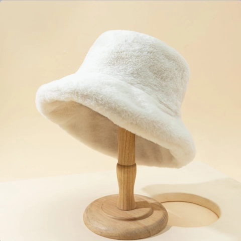 Cappello Alla Pescatora Caldo Invernale Da Donna Pelliccia Sintetica Peluche Morbido Imitazione Pelo Di Coniglio Moda