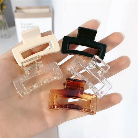 Molletta Per Capelli Quadrata Resina Cava Geometrica Accessori Per Capelli Per Donne Ragazze Styling Quotidiano Versatile Antiscivolo