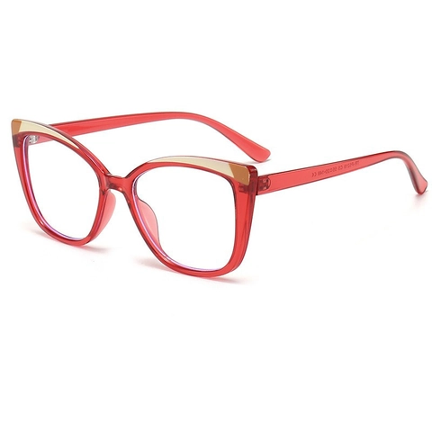 Katzenaugen Brille Mit Blaulichtfilter TR90 Retro Mode Anti Glanz Klare Gläser Brillenfassung Für Damen