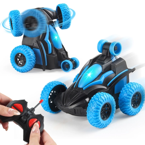 360 Degree Rotation RC Stunt Car For Boys Wireless Remote Control Off-Road Vehicle With LED Lights Electric Tumbling Toy Car Kids Gift