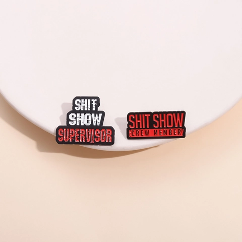 Humorvolle Emaille Anstecknadel Zinklegierung Brosche Büro Humor Supervisor Crew Member Abzeichen Retro Schmuck
