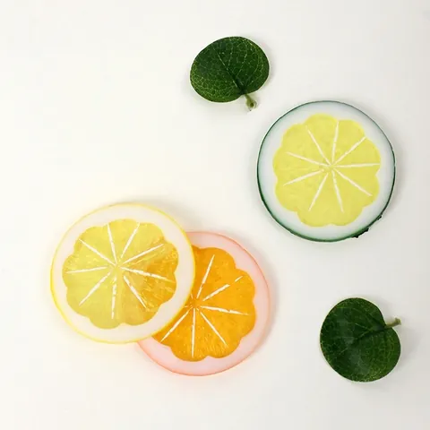 Kunstmatige Citroenschijfjes PVC Nepfruit Fotografie Rekwisieten Huis Keuken Decoratie Voedselspel Geel Groen Oranje