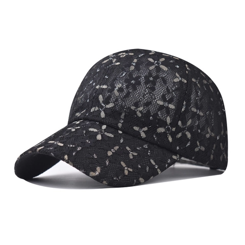 Baseballpet Dames Bloemenkant Mesh Ademend Zonnehoed Verstelbaar Zomermode Elegante Buitenaccessoires