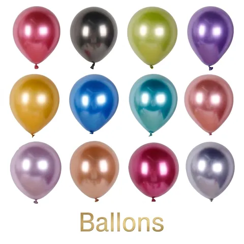 Glänzende Metallic Luftballons Chrom Latex Rund Verdickt Party Dekoration Geburtstag Hochzeit Valentinstag Jubiläumsfeier