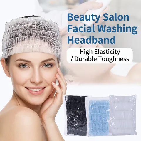 Disposable Non-woven Headbands Thickened Elastic Hair Bands For Spa Beauty Salon Makeup Bathing Skin Care Breathable