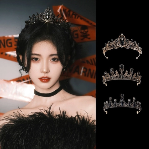 Elegant Rhinestone Tiara Crown Crystal Artificial Pearl Headband For Wedding Bridal Birthday Party Hair Accessories Women Girls