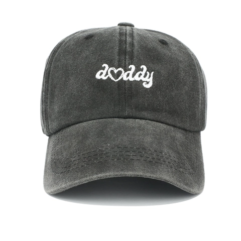 Casquette De Baseball En Coton Lavé Vintage Broderie Daddy Ajustable Style Rétro Chapeau Soleil Hommes Femmes