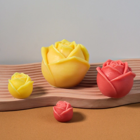 Roos Bloem Siliconen Mal 3D Geurkaars Zeep Maken Hars Gips Ambacht Romantisch Floraal Doe-het-zelf Bakgereedschap