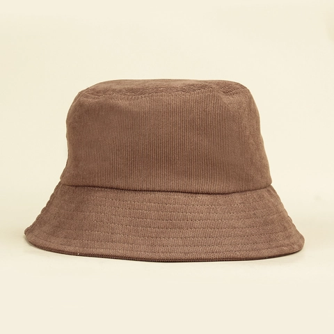 Corduroy Solid Color Vertical Striped Bucket Hat Sun Protection Minimalist Outdoor Travel Sunshade Cap For Women Men