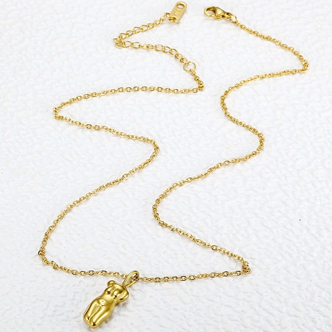 Collana Con Ciondolo Torso Del Corpo Femminile Artistico Acciaio Inossidabile Design Astratto Minimalista Gioielli Catena