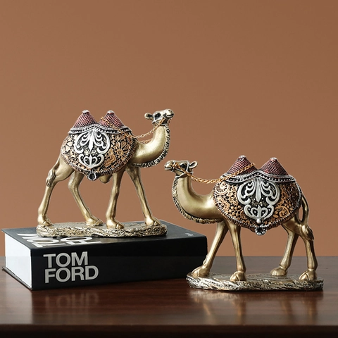 Modernes Minimalistisches Harz Kamel Ornament Exotisches Relief Dekorative Statue Für Zuhause Wohnzimmer Büro Schreibtisch TV Schrank Dekoration Erwachsene Geschenk