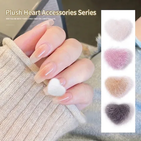 Pluche Hart Nagelkunst Decoraties 3D Fluweel Magnetisch AfneemBARE Charms Winter DIY Manicure Ornamenten Zacht Pluizig