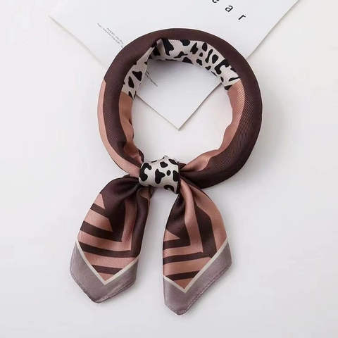 Pañuelo Cuadrado De Satén Con Estampado De Leopardo Bandana Para El Cabello Mujeres Vintage Paisley Floral Bufanda De Cuello