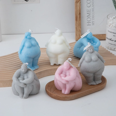 Female Body Scented Candle Handmade Paraffin Wax Curvy Woman Figure Artistic Home Decor Aromatherapy Gift