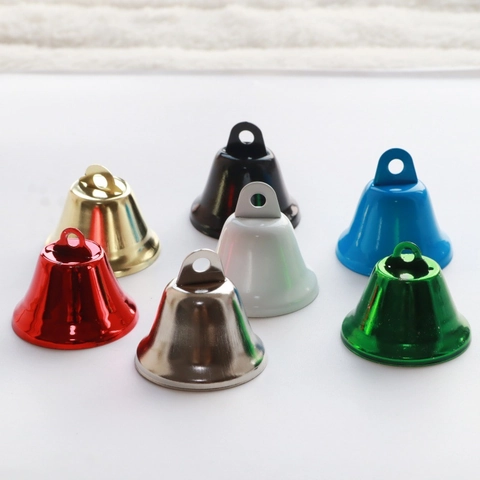 Colorful Metal Bells Decorative Hanging Ornaments For Christmas Tree DIY Crafts Pet Collars Wind Chime Accessories