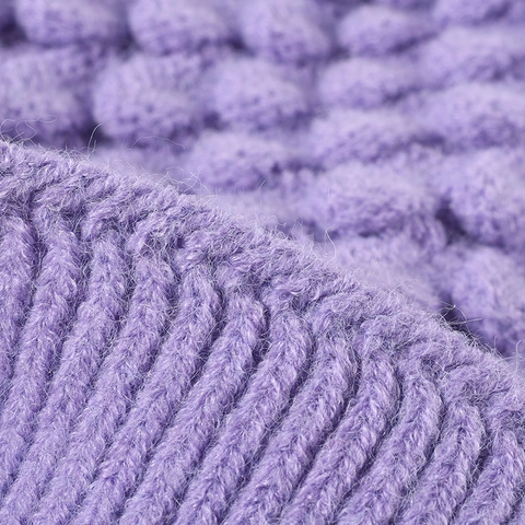Gorro Beanie de Invierno para Mujer Grueso Cálido con Forro de Lana Gorro de Punto Con Pompón de Piel Sintética Aire Libre