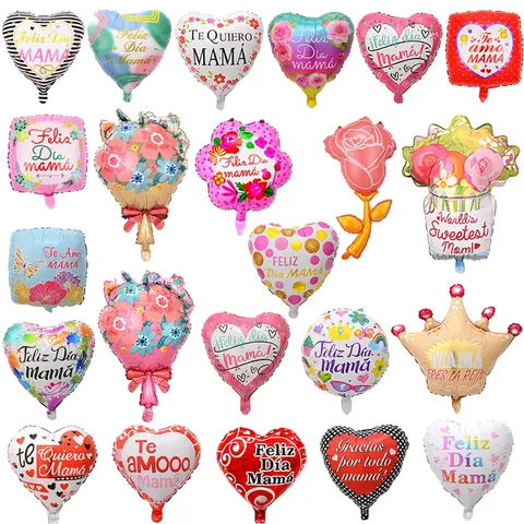 Palloncini In Alluminio Per La Festa Della Mamma In Spagnolo Forma Di Cuore Feliz Dia Mama Decorazione Festa Regali Per Mamma