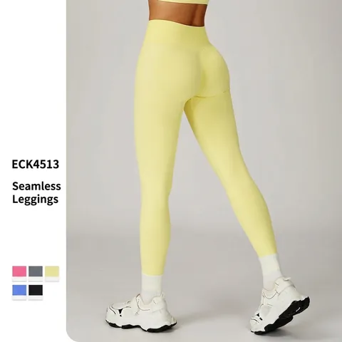 Naadloze Yogabroek Hoge Taille Buikcontrole Fitness Hardlopen Billen Lift Leggings Nylon Elastaan Dames Sport