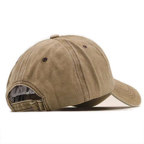 Vintage Washed Cotton Baseball Cap With Embroidered Letter Design Adjustable Strap For Unisex Fit Retro Hip Hop Dad Sun Hat