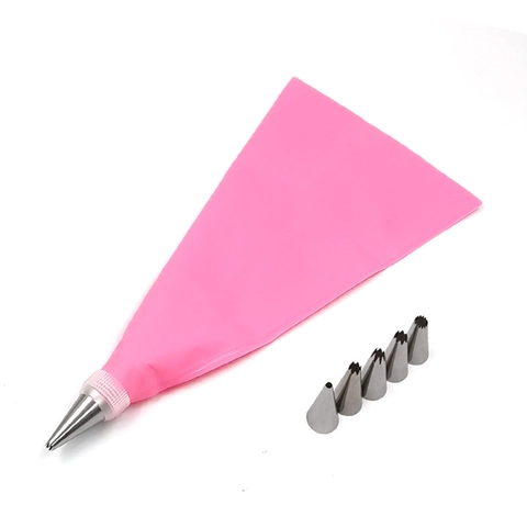 Cake Decorating Tools Stainless Steel Nozzles Silicone Piping Bag Plastic Coupler DIY Baking Accessories