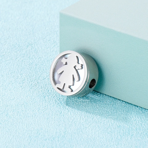 Charakter Silhouette Rundperlen Edelstahl Für DIY Armband Schmuckherstellung Zubehör