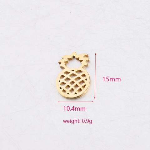 Dijes De Piña Acero Inoxidable 304 Colgantes De Frutas Huecas Para Fabricación De Joyas DIY Collar Pulsera Accesorio